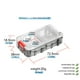 thumbnail image 4 of Caja Aparejos Pesca Gran Capacidad Herramientas Impermeable Con Tapa Transparente (+) Rojo Y Blanco, 4 of 4