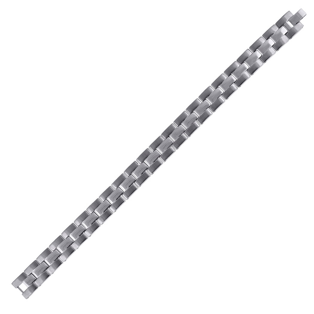 Stainless Steel Mens 8.5 Inch Bracelet 12mm Wide Link Bracelet for Men