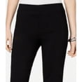 thumbnail image 2 of JM Collection Women's Cropped Button Trim Flare Pants Black Size Petite S, 2 of 3