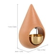 thumbnail image 2 of OULII  Light Brown Wooden Doorbell, Brass and Magnet, Soothing Sound, Home, 2 of 7