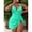 Mint Green, variant on Plus Size Women Mint Green Spaghetti Strap Draped Swim Bodysuit, Fitted Beach Vacation Swimsuit