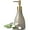 Cone Khaki Bottle, variant on ABCISI Soap Dispenser, Liquid Soap Dispenser with Gold Pump for Kitchen Bathroom, Refillable Countertop Lotion Ceramics White Hand Soap Dispenser for Shower 430ml (Pyramid White Bottle)