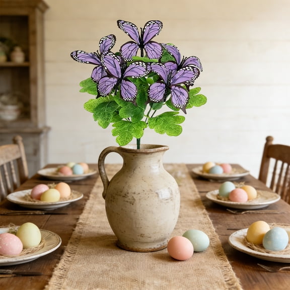dajkiuy Easter Butterfly Decorations, Holiday Party Bouquet Accessories, Desktop Spring Decor, Tabletop Party Supplies, Easter Craft Decor, Holiday Desktop Decor