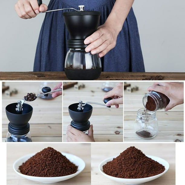 Manual Coffee Grinder with Ceramic Burrs Hand Coffee Bean Grinder