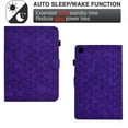 thumbnail image 2 of Embossed Folio Flip Smart Case Cover for iPad Pro 10.5" 2017/Air 3 2019, Premium PU Leather Kickstand Card Slots Magnetic Auto Sleep / Wake with Pen Slot Case for iPad Pro 10.5" 2017/2019, Purple, 2 of 5