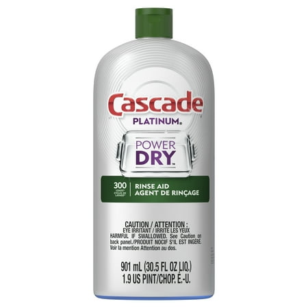 Cascade Platinum Dishwasher Rinse Aid, 30.5 fl oz (Best Dishwasher For Drying Plastic)