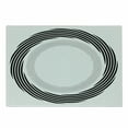thumbnail image 1 of Spires Cutting Board, Abstract Circular Element with Interlace Spinning Concentric Rings Simplistic Art, Decorative Tempered Glass Cutting and Serving Board, Small Size, Black, by Ambesonne, 1 of 1
