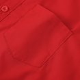 thumbnail image 5 of Dweltoz Boys School Uniform Long Sleeve Solid Button Up Top Classic Collared Dress Shirt Back to School Clothes,Red 10-11Years, 5 of 8