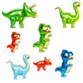 thumbnail image 5 of 1 globo de aluminio grande de dinosaurio 4D con forma de dragón de pie y dinosaurio verde, decoraciones para fiestas de cumpleaños, suministros para niños, juguetes para niños, globos de aire, 5 of 5