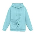 thumbnail image 4 of mgoYE Pet Pouch Hoodies for Women，Oversized Sweatshirt With Pocket Front Carry Pouch for Small And Cats,Puppy Kitten Dogs Holder(Light Blue,2XL), 4 of 5