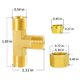 thumbnail image 3 of Tubo de compresión ChillWaves Brass Tee de 3/8 pulgadas de diámetro exterior (paquete de 5), 3 of 6