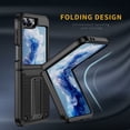 thumbnail image 2 of Dteck for Samsung Galaxy Z Flip 5 Case with Hinge Protection, Full Body Military Drop Shockproof Rugged Case with Screen Protector for Samsung Galaxy Z Flip5 with Kickstand, Black, 2 of 8