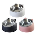 thumbnail image 1 of Comedero para mascotas Yinane 3 uds Cuencos para gatos Blanco Negro Rosa, 1 of 8