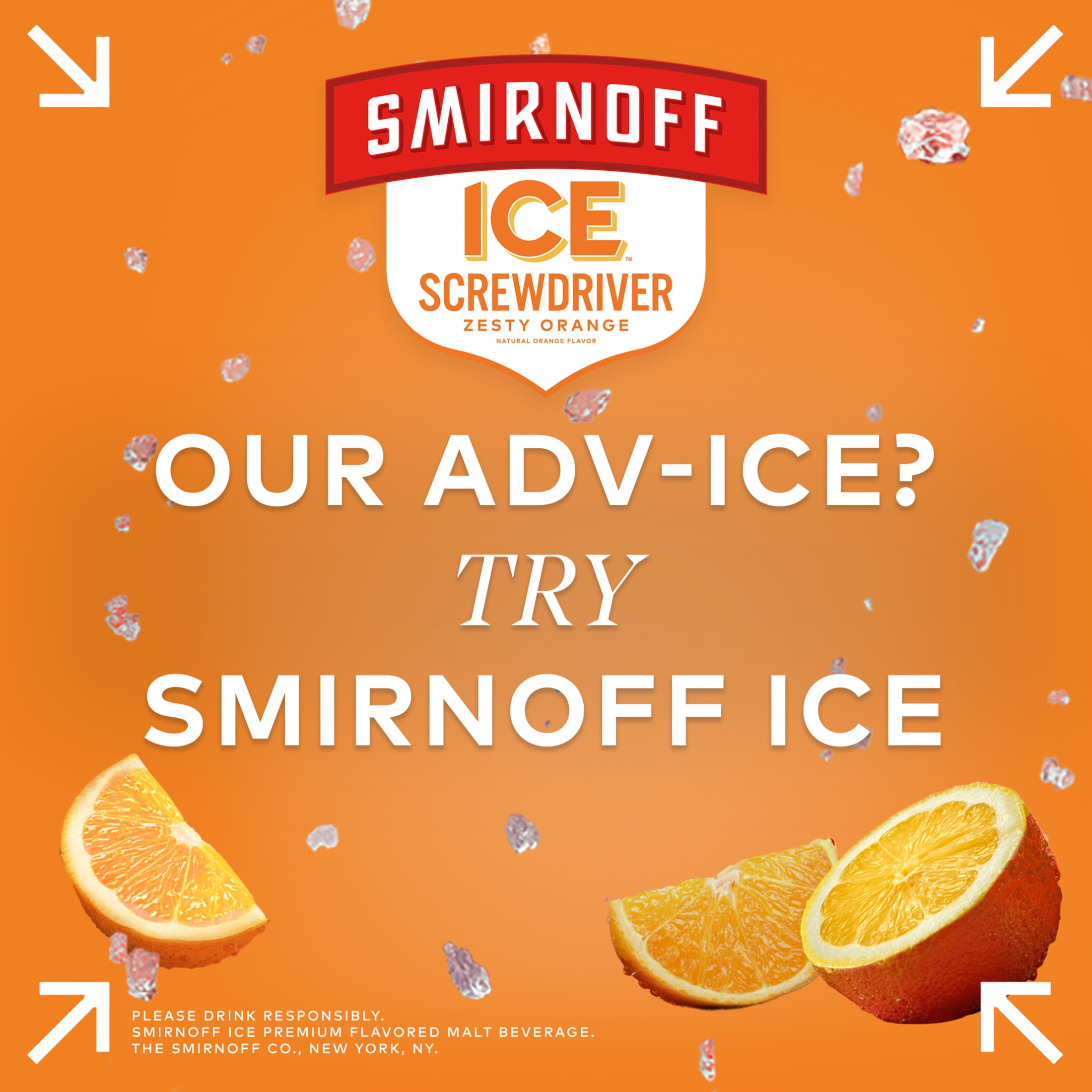 Smirnoff Ice Screwdriver, 6 pack, 11.2 fl oz Bottles, 4.5% ABV