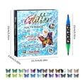 thumbnail image 3 of Foxfeel Double-Headed Two-Color Acrylic Markers, Glitter Watercolor Pens, Soft Tip for Drawing, 24 Colors, Version B, 3 of 4