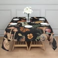 thumbnail image 3 of Red Mushroom Butterfly Black Pattern Square Tablecloth,Waterproof Square Table Cover,Wipeable Spillproof Washable Table Cover for Home Kitchen Party Decor 42"X42"(107x107cm), 3 of 6