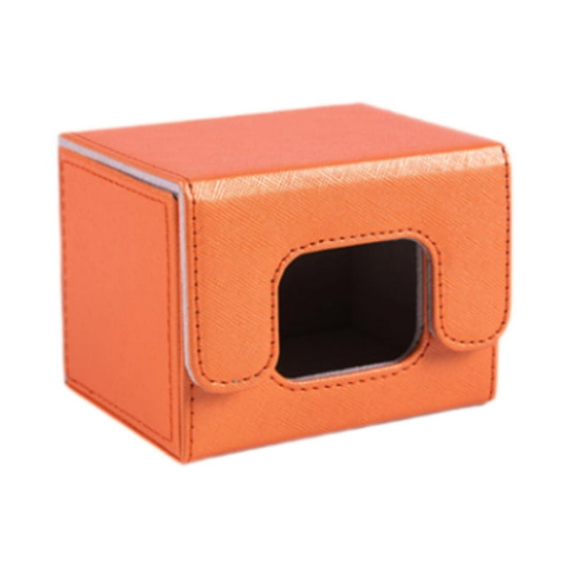 Milaget Boîte pour Jeux de Cartes Pouvant Contenir 100 Cartes, Boîte de Rangement Robuste pour Jeux de Cartes de Collection Orange