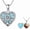 Blue-green, variant on Sunflower Locket Necklace for Women S925 Sterling Silver Sunflower Custom Lockets Necklace That Holds Pictures Jewelry Birthday Gifts