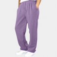 thumbnail image 3 of Teylalorva Boys Fleece Lined Joggers Elastic Waist Drawstring Side Pocket Warm Sports (4-15) Purple Size 14, 3 of 6
