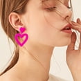 thumbnail image 4 of QIQUWOHUL 13 Color Heart Shaped Earrings Fashionable Acrylic Hollow Earrings Ear Accessories For Women, 4 of 9