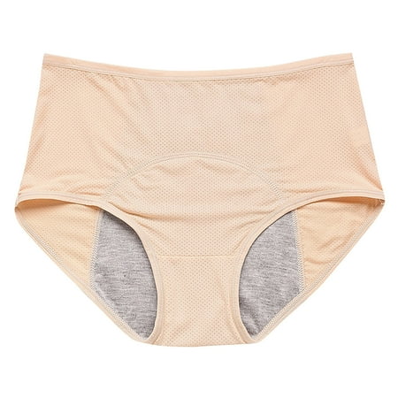 Kopltyrfg Womens Leakproof Panties Leakproof Underwear High Waisted Leakproof Underwear Plus Size Cotton Panties Complexion 7X-Large