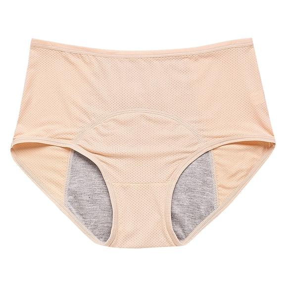 Panties for Over 60 70 with Incontinence - Leakproof Ladies Underwear Washable Complexion 3XL
