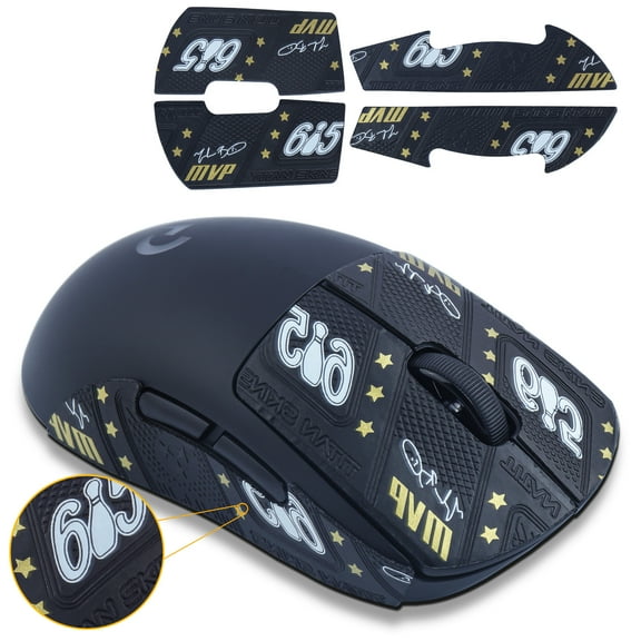 Gaming Mouse Grip Tape fit for Logitech G Pro Superlight, 4pcs Mouse Anti-Slip Stickers Gaming Mouse Skin Pre-Cut, Sweat Resistant, Easy to Apply, Self-Adhesive Design, Professional Mice Upgrade Kit