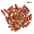 thumbnail image 4 of Jumpingount 50 botones de palanca con forma de oliva, accesorios de costura para álbumes de recortes, suministros de ropa, adornos, botones de negros Accesorios de disfraces Café Jumpingount AP010341-03, 4 of 6