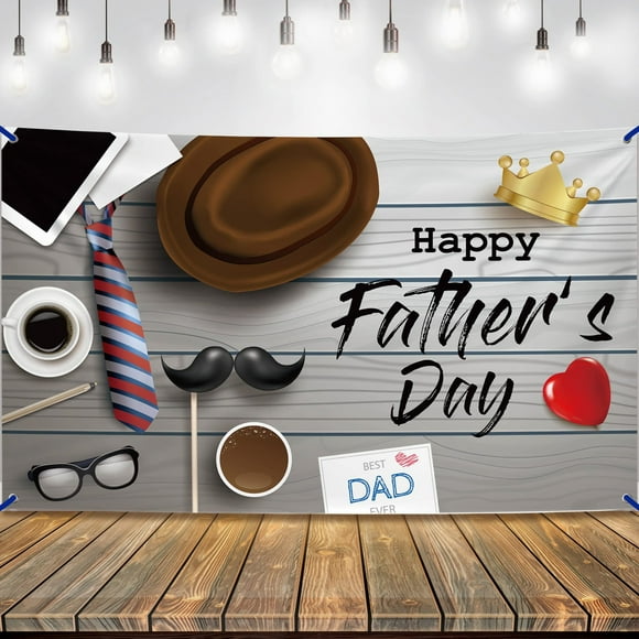Celebrate Dad Banner - Extra Large 72x44 Inch Backdrop for Father's Day Decorations, Perfect for Parties and Home Celebrations, Create Lasting Memories with This Festive Display