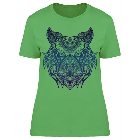 Tiger Head Pattern T-Shirt Women -Image by Shutterstock, Female Large