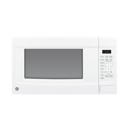 GE GCST14S1WWW 1.4 Cu. Ft. Countertop Microwave Oven with Weight and Time Defrost, Two-Step Child Lock, and Instant-On Controls (White on White)