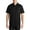 Black, variant on Mens Stain Resistant Short Sleeve Twill Shirt Button Down Collar Cotton Poly Blend