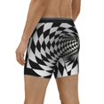 thumbnail image 3 of Rocae 3D Vortex Illusion for Stretch Moisture-Wicking Underwear,Men's Underwear Boxer Briefs Small, 3 of 9