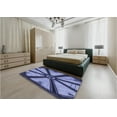 thumbnail image 5 of Ahgly Company Machine Washable Indoor Round Transitional Blue Area Rugs, 6' Round, 5 of 7
