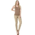 thumbnail image 4 of Fashion Secrets Women's Leopard Cheetah Animal Print Slim Pants (Large, Taupe), 4 of 4
