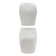thumbnail image 7 of DHFJKG Womens 2 Piece Outfits Sleeveless Crew Neck Crop Tank Top Slim Fit Mini Bodycon Summer Sexy Skirt Sets Versatile Outfit, 7 of 7