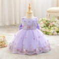 thumbnail image 5 of MEZZALL Girls Sleeveless Bow Embroidered Children Formal Dress Party Gown Wedding Birthday Adorable Dresses, 5 of 9