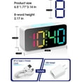 thumbnail image 2 of Super Loud Alarm Clock for Heavy Sleepers Adults,Digital with 7 Color NightLight,Adjustable Volume,USB Charger,Small Clocks Bedrooms,Ok to Wake Up Kids,Teens (White+RGB), 2 of 4