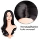 thumbnail image 5 of Pelucas onduladas negras para mujer, peluca larga y rizada, pelucas sintéticas para fiesta, pelucas completas de parte media, aspecto Natural JM, 5 of 6