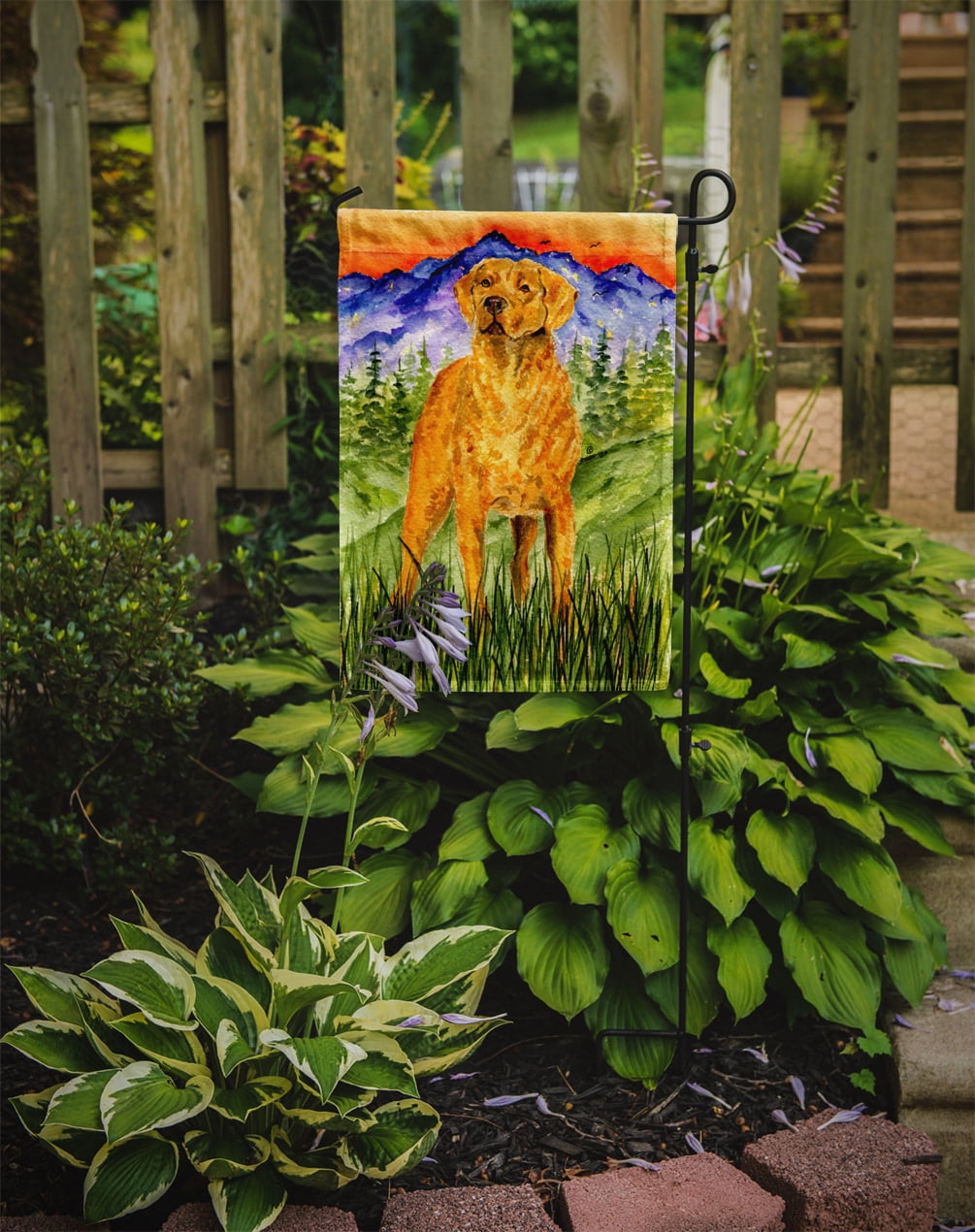 Caroline's Treasures 11 In. X 15-1/2 In. Polyester Love A Golden Retriever 2 Sided 2 Ply Garden Flag Ck1767gf