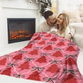 thumbnail image 5 of Christmas Flannel Blanket, Double Sided Plush Sherpa Throw, Holiday Tree Pattern Snow Forest Print, Warm Soft Nap Blanket for Couch Bed, 5 of 6