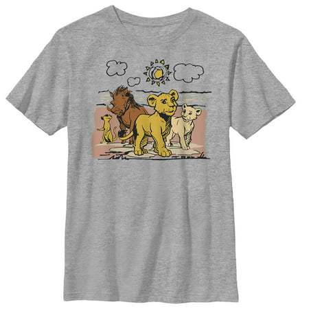 Lion King Boys' Best Friends Cartoon T-Shirt (Boy Girl Best Friends)