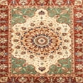 thumbnail image 1 of Ahgly Company Indoor Square Abstract Yellow Abstract Area Rugs, 5' Square, 1 of 6