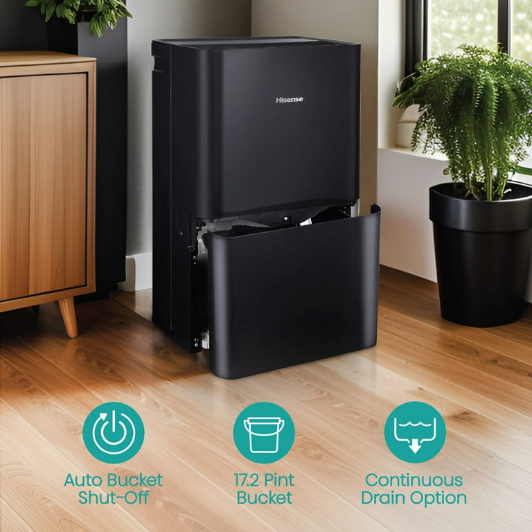 Hisense 50 Pint 4500 sq ft Dehumidifier, Automatic Shut Off