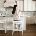 thumbnail image 2 of Open Box Maven Lane Adrien Saddle Backless Bar Stool w/Nailhead Trim, White Oak, 2 of 6