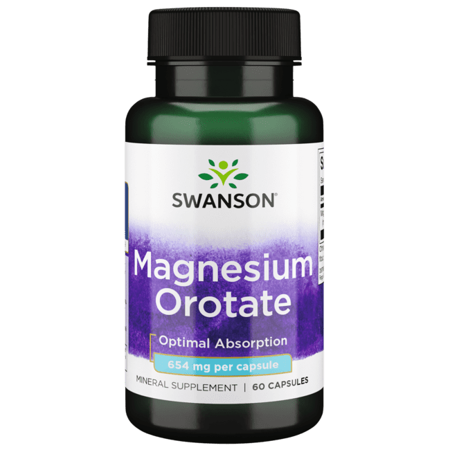 Swanson Magnesium Orotate 40 mg 60 Capsules