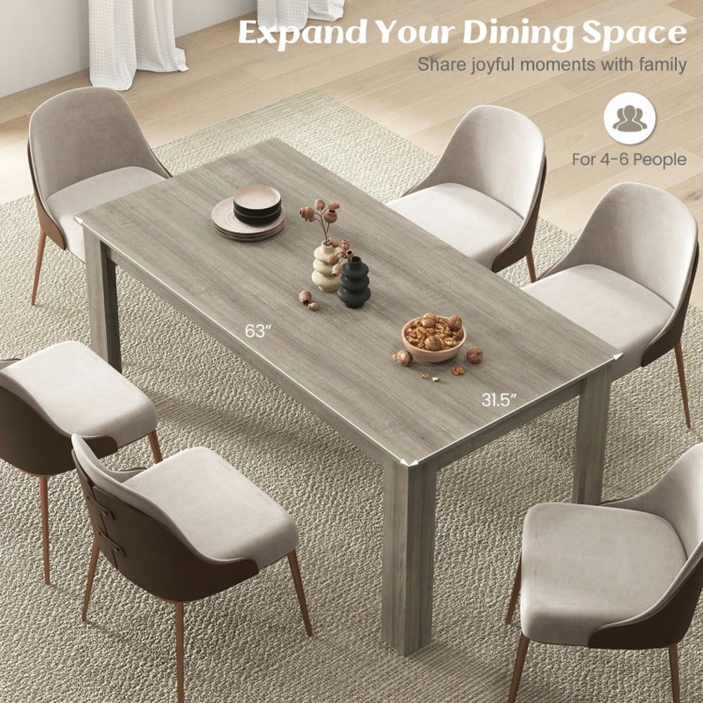 YYAo Dining Table, Dining Room Table, 63 Inch Rectangular Modern