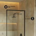 thumbnail image 4 of Pierre 34 x 58 Framed Fixed 3/8 in. (10mm) Clear Tempered Glass Tub Door with Black Matte Frame, 4 of 6