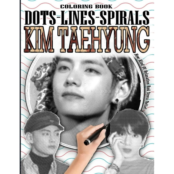 Kim Taehyung Dots Lines Spirals Coloring Book : Kim Taehyung Coloring ...