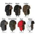 thumbnail image 3 of Men Women Trapper Fur Russian Ushanka Winter Cap Winter Hats Ski Hat COFFEE, 3 of 8